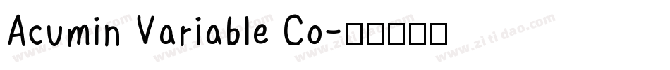 Acumin Variable Co字体转换